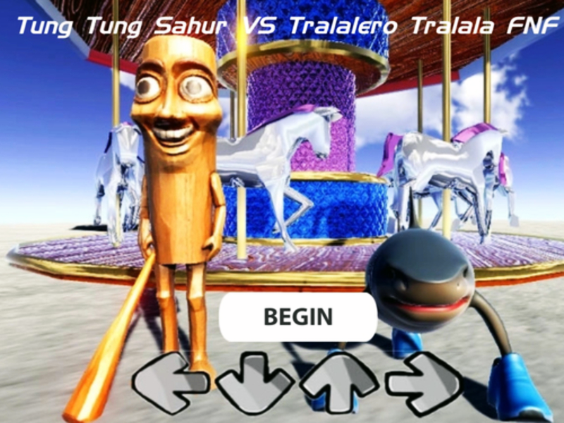 Spiel Tung Tung Sahur gegen Tralalero Tralala FNF Online