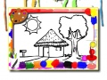 Spiel Zurück zur Schule: Haus-Malbuch Online