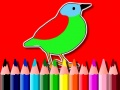Spiel Zurück zur Schule: Vögel Malbuch Online