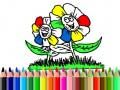 Spiel Zurück zur Schule: Blumen Ausmalen Online