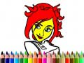 Spiel Zurück zur Schule: Ausmalen von süßen Mädchen Online