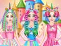 Spiel Friseursalon der Regenbogen-Einhorn-Prinzessinnen Online