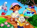 Spiel Dora Frohe Ostern. Finde die Unterschiede Online