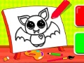 Spiel Einfache Kindercolorierung: Fledermaus Online