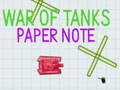 Spiel Krieg der Panzer Papiernotiz Online