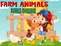 Spiel Herausforderung der Bauernhoftiere-Puzzles Online