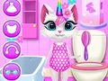Spiel Tägliche Pflege des Einhorn-Kittens Online