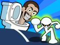 Spiel Stickman gegen Skibidi Toilette Online