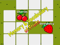 Spiel Gedächtnis und Vokabular der Früchte Online