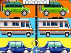 Spiel Cartoon Autos Finde die Unterschiede Online