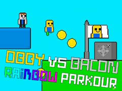 Spiel Obby gegen Bacon Regenbogen Parkour Online
