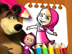 Spiel Malbuch Masha und der Bär Online