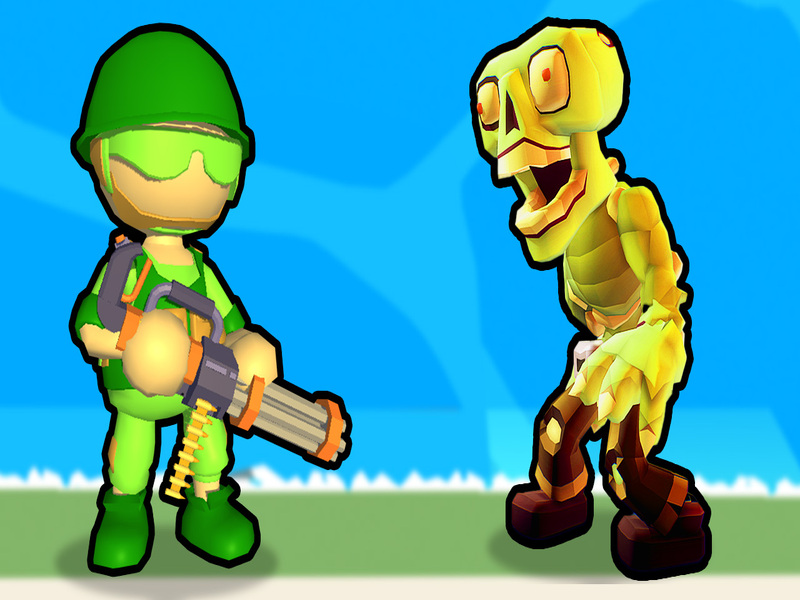 Spiel Zerstörung von Stickman Zombie Online
