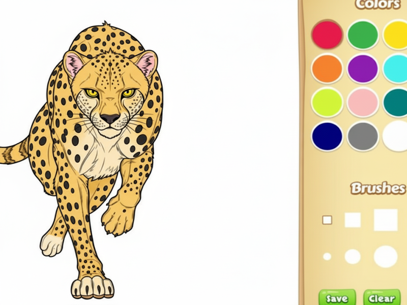Spiel Wildtiere Malbuchbuch Online