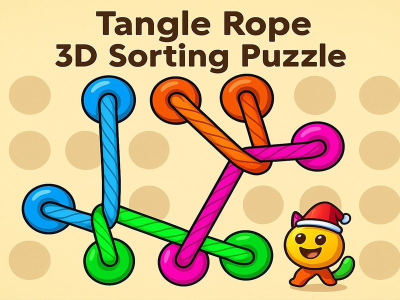 Spiel Haselgewirrseil 3D: Sortieren des Puzzles Online