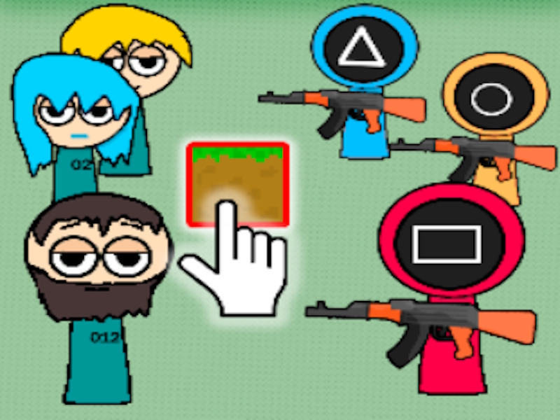 Spiel Sandbox-Tintenfischspiel erstellen eine Herausforderung Online
