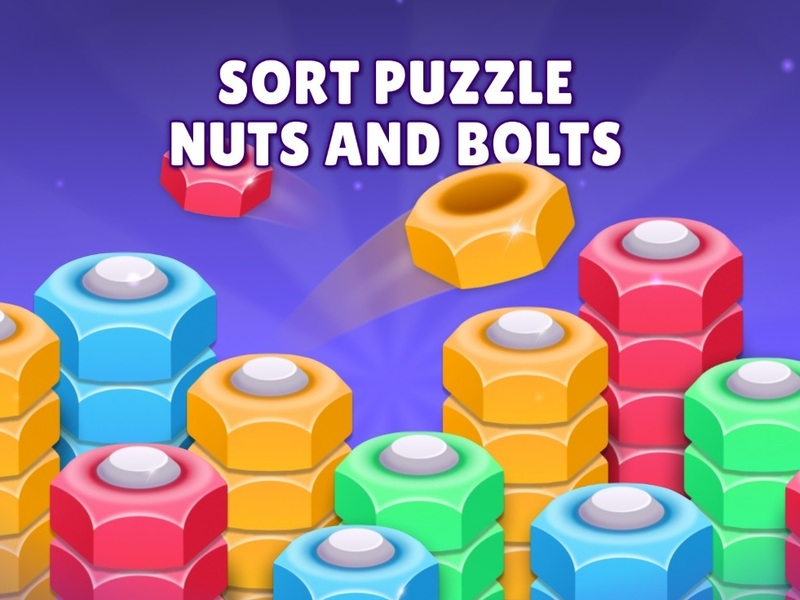 Spiel Rätselmuttern und Schrauben sortieren Online