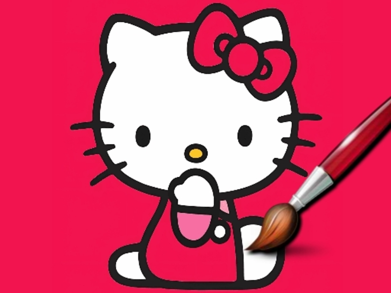 Spiel Einfaches Färbenkitty Online