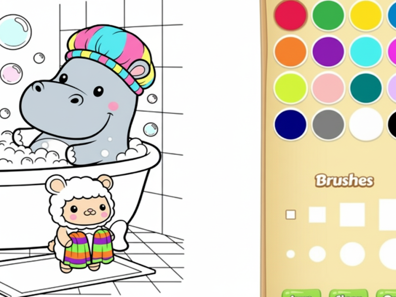 Spiel Gemütliche Freunde Malbuch für Kinder Online